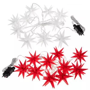 3D Leuchtstern Weihnachtsstern LED Stern Lichterkette Innen Außen beleuchtet - Bild 1 von 13