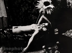 1974 Vintage IRINA IONESCO Art Deco FEMALE NUDE Gothic Flower France Photo Art - Picture 1 of 1