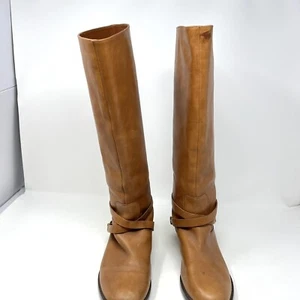 Ralph Lauren 2799 F 2013 Jenny boots  -Tan Leather Riding Boots - Sz. 7.5B - Picture 1 of 12
