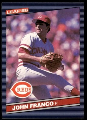 1986 Leaf Baseball Card John Franco Cincinnati Reds #240 - Image 1 of 2