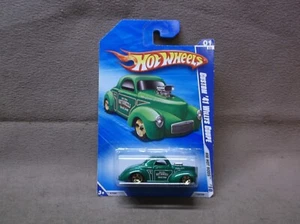 HOT WHEELS KMART VARIATION 2010 GREEN 1941 CUSTOM 41 WILLYS COUPE NHRA RACE CAR - Picture 1 of 3