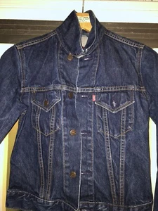 Ladies Levi Red Tab Dark Denim Jacket Size S - Picture 1 of 7