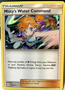 MISTY'S WATER COMMAND - Hidden Fates - 63/68 - HOLO - RARE - Pokemon Trainer- NM - Picture 1 of 2