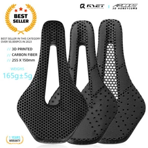 3D Printed Carbon Bike Saddle Hollow Comfortable Breathable MTB Road Seating - Picture 1 of 26