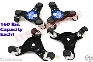 4 PC 3 WHEEL MOVING GREAT FILE CABINET DOLLY MOVER SET - Picture 1 of 8