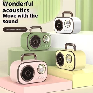 Retro Portable Bluetooth Speaker – USB Rechargeable, TF Card Slot, Compact Audio - Picture 1 of 10