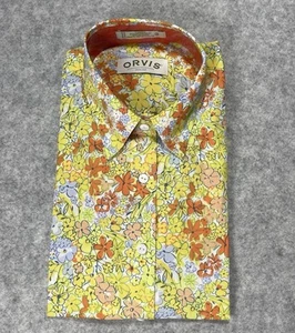 Orvis Colorful Floral Print Women’s Size 14 Carefree Button Down Shirt Top - Picture 1 of 6
