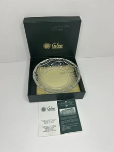 Galway Irish Crystal Dish with Multi Shamrock Etched Design - Picture 1 of 7