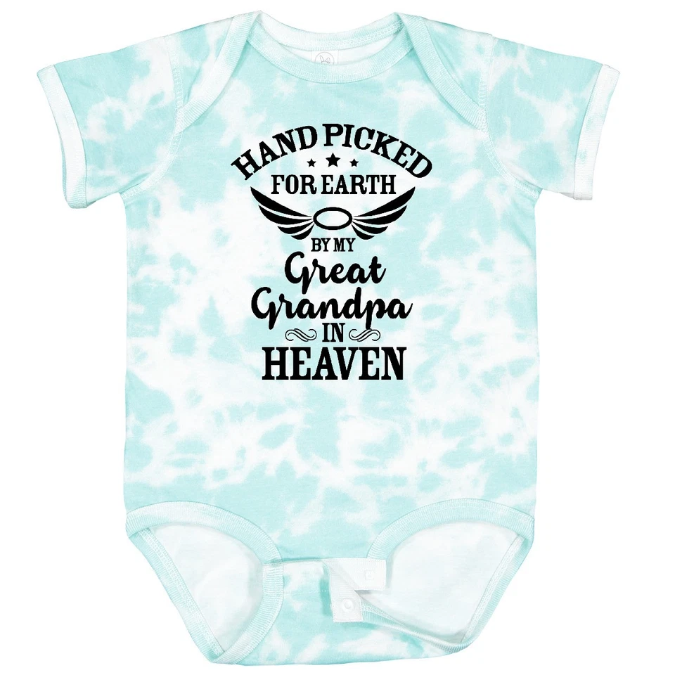 Inktastic Handpicked For Earth By My Great Grandpa In Heaven Baby Bodysuit Halo - Image 1 of 1