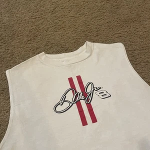 Vintage Dale Earnhardt Jr Shirt Men Large NASCAR Double Sided Y2K Cut Off Tee - Picture 1 of 10