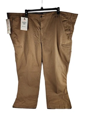 Dockers Pants Mens W58 L32 Brown Flat Front Classic Fit Cargo Cotton Utility - Image 1 of 4