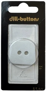 Buttons White Trapezoid Grain Textured 2-Hole 1-Pack 1-1/8" 28MM Dill 97 Germany - Picture 1 of 6