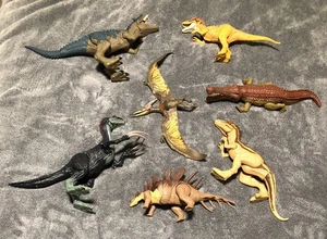 LOT OF 7 Dinosaurs Mattel Jurassic World Park Toy Figure Dino Action Figures - Picture 1 of 12