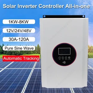 Controlador de carga de alta frecuencia inversor solar 1KW-8KW 12/24/48V PWM 30A-120A - Imagen 1 de 13