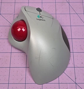 Logitech T-RA18 Cordless Trackman Wheel Trackball Mouse NO USB RECEIVER - Picture 1 of 3