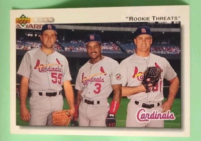 1992 Upper Deck - Brian Jordan, Mark Clark, Donovan Osborne #702 - Rookie - Image 1 of 2