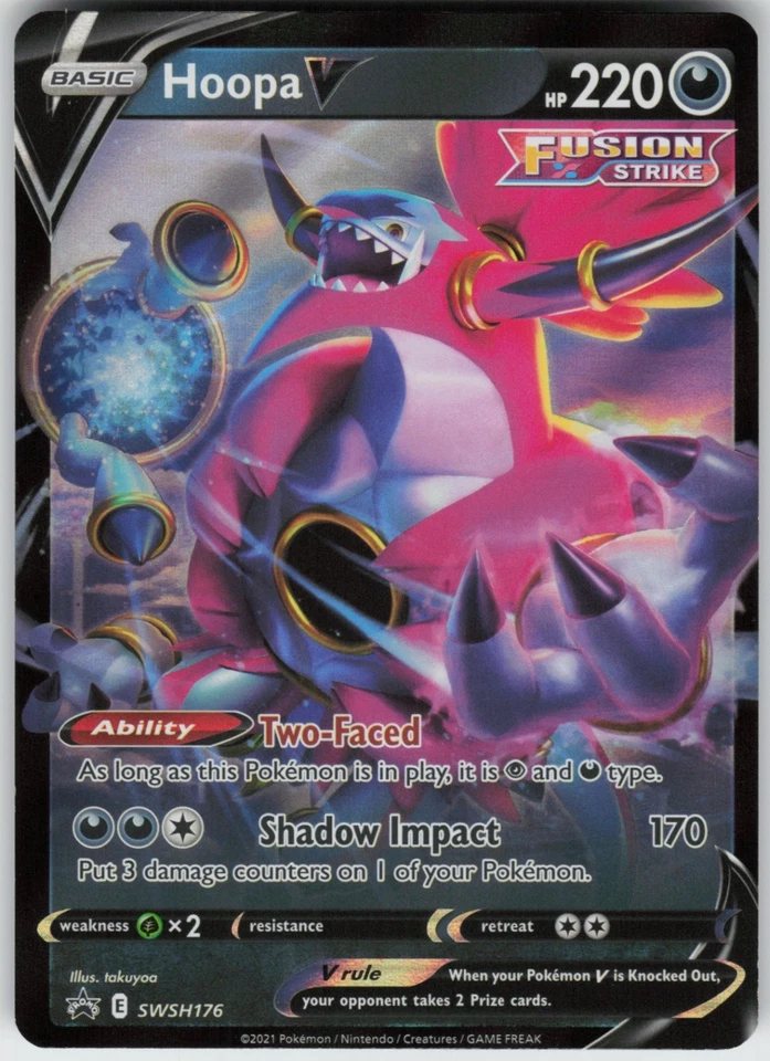 Foil Hoopa V SWSH176 SWSH: Sword & Shield Promo Cards Promo NM - Image 1 of 1