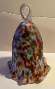 Campana de cristal soplado a mano multicolor de Murano de 6 pulgadas - Imagen 1 de 4