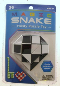 Magic Snake ~ Black ~ Twisty Puzzle Nostalgic Toy Create Endless Shapes - Picture 1 of 6