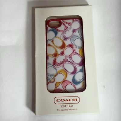 COACH F64737 iPhone 5 SnapOn Case Signature Logo Authentic NIB Multicolor - Image 1 of 4