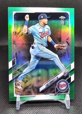 2021 Topps Chrome Ben Baller Edition Luis Arraez Green Refractor /99 - Image 1 of 2