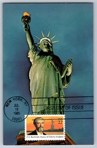 #2147 F.A. Bartholdi Statue of Liberty FDC Maxi Card - Picture 1 of 2