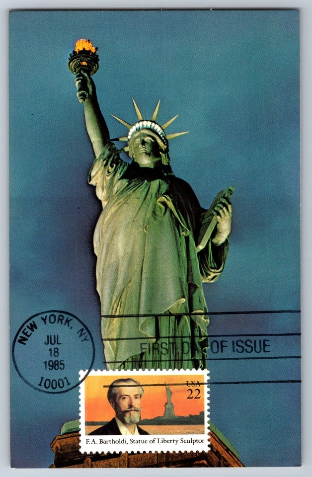 #2147 F.A. Bartholdi Statue of Liberty FDC Maxi Card - Image 1 of 2