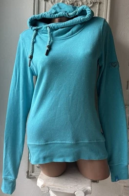 ALIFE AND KICKIN Damen Sweatshirt-Pullover Hoodie mit Schalkragen Türkis - Gr. S - Bild 1 von 4