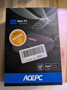 Acepc Mini PC Ak2 Intel J3455 8g Ram 120gb SSD - Picture 1 of 4