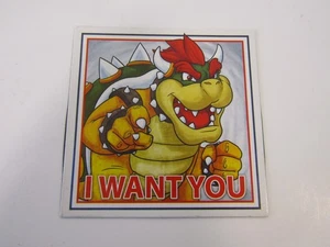 NINTENDO SUPER MARIO BOWSER 3x3" I WANT YOU MAGNET - Picture 1 of 2
