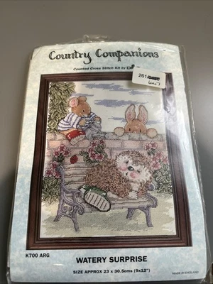 Country Companions Cross Stitch Watery Surprise NEW - Image 1 of 2
