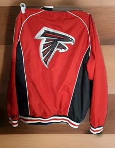 Atlanta Falcons Jacke Herren Large Full Zip Stitched Logo Rot Taschen NFL-K4 - Bild 1 von 3