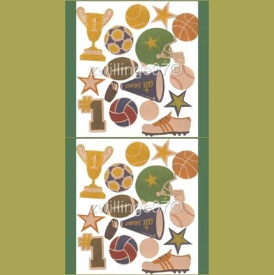 LOTE DE 2 JUEGOS DE ICONOS DE AGLOMERADO DEPORTIVOS K & Company Marcella by Kay 16 piezas cada uno Foto 1 de 2