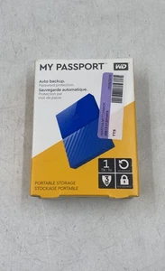 WD WDBYNN0010BBI-WESN 1 TB Passport Portable External Hard Drive - Picture 1 of 6
