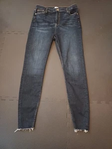 River Island Jeans Size uk18 L Skinny Mid Rise Stretch Dark Blue Very Good Con. - Picture 1 of 10