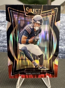 Panini Select 2024 - Concourse Rome Odunze #3 negro y rojo Shock Prizm (RC) - Imagen 1 de 2