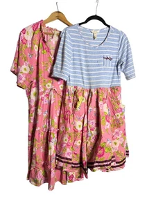 Matilda Jane Girls Enchanted Garden Double the Color Dress Pink Blue Size 14 - Picture 1 of 6