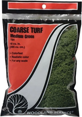 Woodland Scenics Modelo Ferrocarril Paisaje Césped Grueso Verde Medio (Bolsa Pequeña) Foto 1 de 3