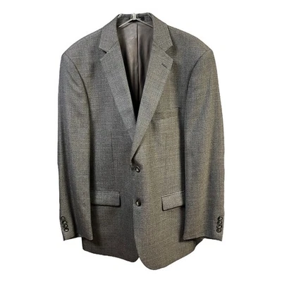 Pronto Uomo Platinum Men's Suit Jacket 44L Gray Two Button Wool Tweed Classic - Image 1 of 4