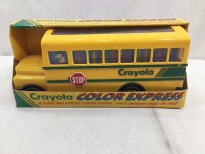 NEW 1993 Vintage Crayola Color Express School Bus & Crayons Boxed FREESHIP - Image 1 of 4