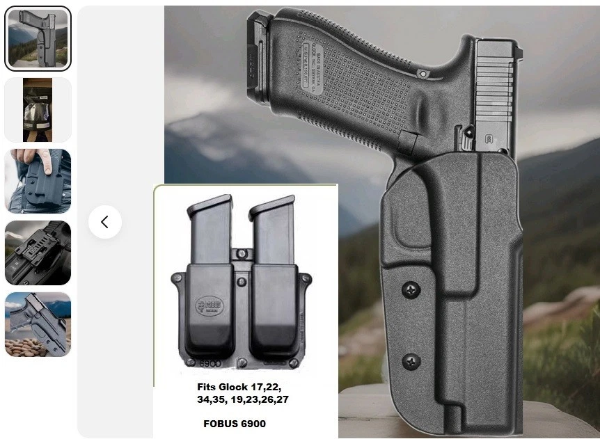 blade tech holster glock 34,35 tech lock (NEW) also includes free fobus mag hold - Image 1 of 1