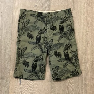 Gap Boys Vintage Star Wars Khaki Tropical Shorts Cargo Green Camo Size 12 - Picture 1 of 2