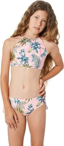 Seafolly Kids Tropi Fusion Ruched Neck Tankini Swim Set L5237 Size 14 AUS - Picture 1 of 2