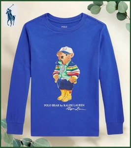 Polo Ralph Lauren Jungen Langarmshirt mit Bärenmuster Gr. XL (18-20) - Bild 1 von 4