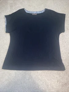 Dana Buchman Women’s Black Pullover Blouse, Size L - Picture 1 of 7