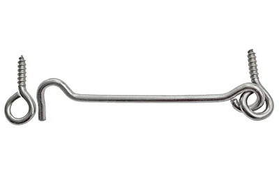 50 X Sturmhaken 100X4 Mm Serramani Con Occhiello Vite Di Legno Argento Zincato. - Immagine 1 di 2