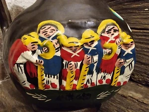 VINTAGE Quiroga mexikanische handbemalte Kunst Ton Keramik Krug Volkskunst - Bild 1 von 14