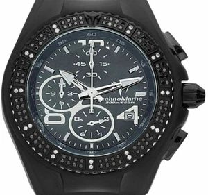 TechnoMarinE Black and White Diamond Cruise 108037 + extra band cover 40mm NEW - Picture 1 of 7