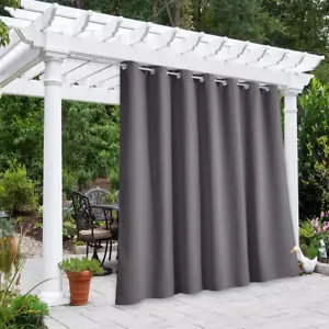 Outdoor Curtains for Patio W100 X L84 Inch 2 Pieces, Sun Blocking Screen Shades - Picture 1 of 12