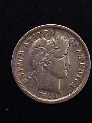 1898 P Barber Dime "AU" Condition ! - Image 1 of 2
